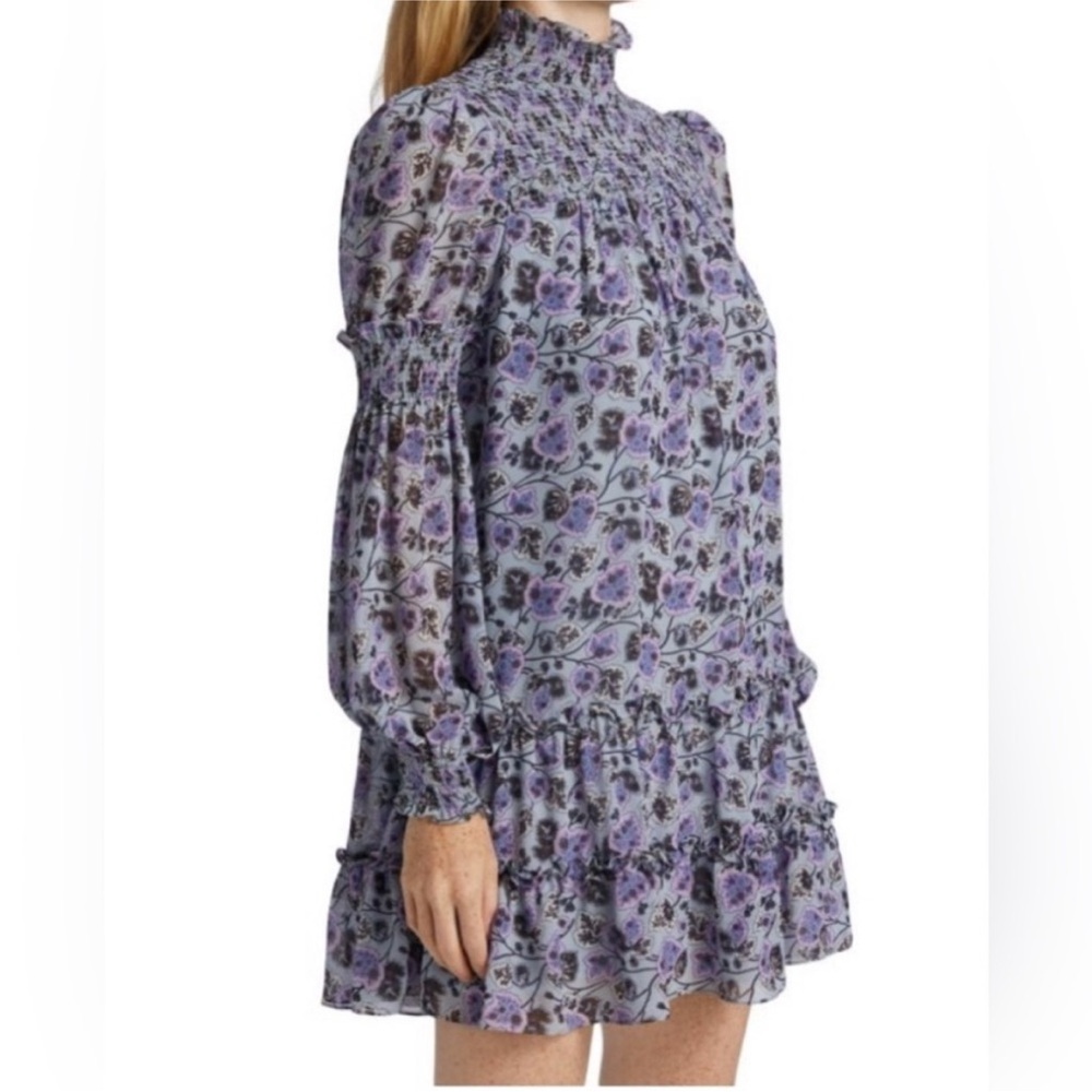 cinq a sept Drew Stephanie Floral Smocked Tiered Dress 6 - Picture 2 of 14